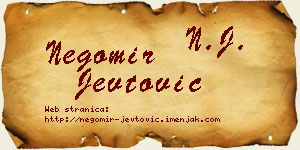 Negomir Jevtović vizit kartica